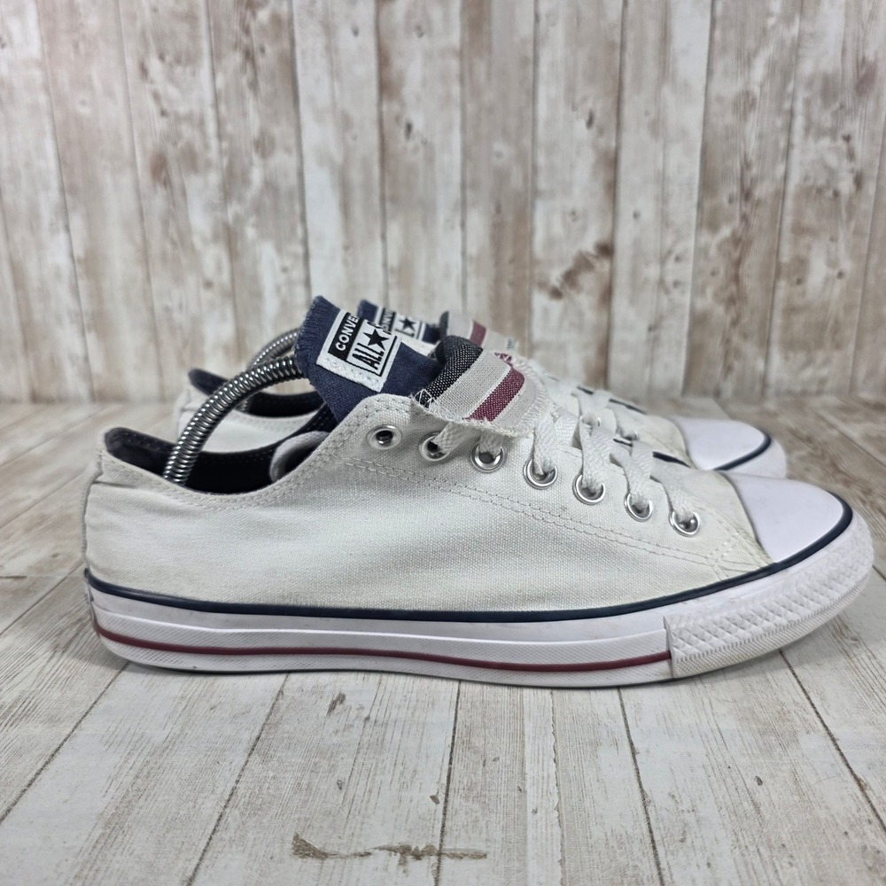 Converse‎ Chuck Taylor All Star Low Top White Canvas Shoes Women's Size 9